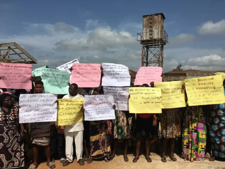 Protest Hits Ekiti As 16 Worshippers Remain In Kidnappers’ Den Despite Ransom Payment EKITI PROTEST