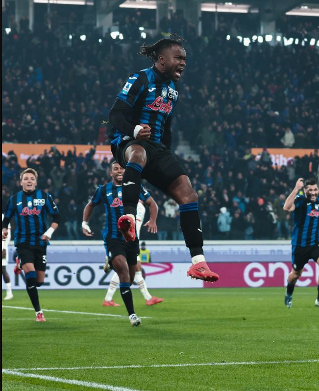 Lookman’s Late header Secures Atalanta 2-1 Win Against Milan Lookman
