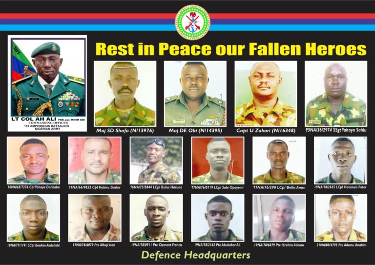 17 Slain Soldiers To Be Buried Wednesday In Abuja – Nigerian Army SLAIN SOLDIERS