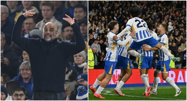 Manchester City Suffer Fourth Consecutive Defeats, Lose To Brighton man city brighton